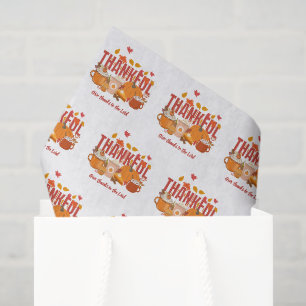 Give Thanks THANKFUL Christian Thanksgiving Tissue Paper