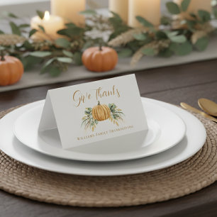 Give Thanks Thanksgiving Gratitude Place Card