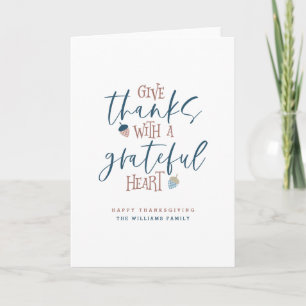 Give Thanks Thanksgiving Holiday Card