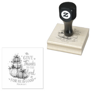Give Thanks To...  Rubber Stamp