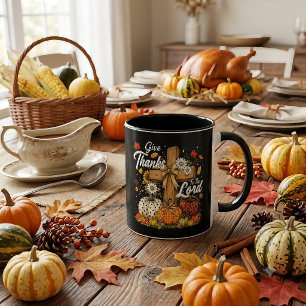 Give Thanks to The Lord Autumn Fall Season Mug
