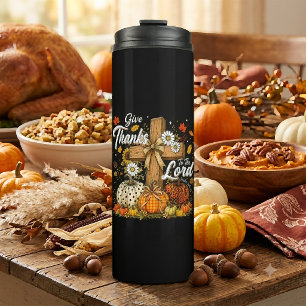 Give Thanks to The Lord Autumn Fall Season Thermal Tumbler