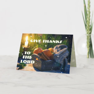 Give Thanks to the Lord, Bible Verse Greeting Card