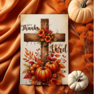 Give Thanks to the Lord Christian Thanksgiving Card