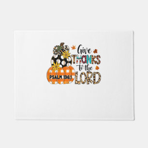 GIVE-THANKS TO THE LORD Christian Thanksgiving Hol Doormat