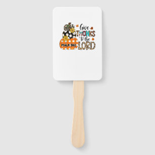GIVE-THANKS TO THE LORD Christian Thanksgiving Hol Hand Fan