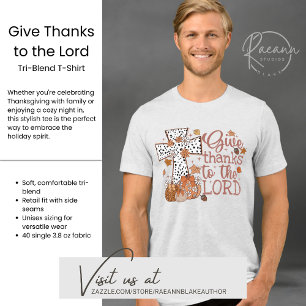 "Give Thanks to the Lord" Men's Tri-Blend T-Shirt Tri-Blend Shirt