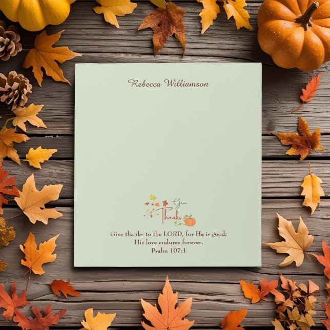 Give Thanks to the LORD | Personalised Christian  Notepad (Creator Uploaded)
