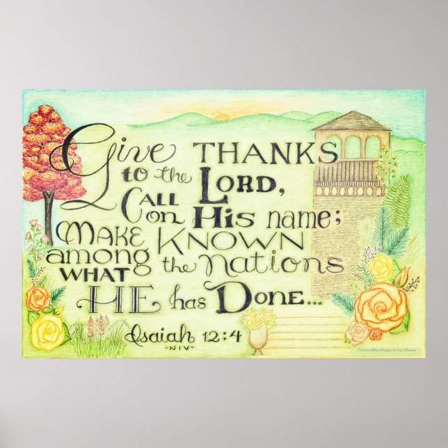 Give Thanks to the Lord Poster (Front)