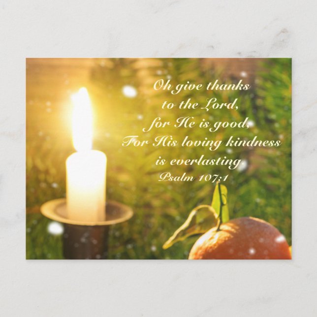 Give Thanks to the Lord, Psalm 107 Postcard (Front)