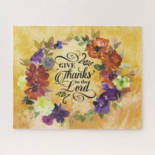 Give Thanks to the Lord, Thanksgiving Jigsaw Puzzle