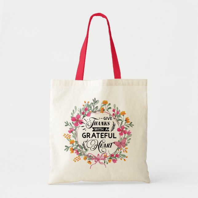Give Thanks Tote Bag (Front)