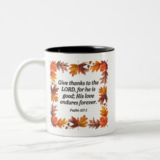 Give Thanks Two-Tone Coffee Mug