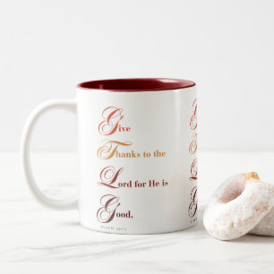 Give Thanks Two-Tone Coffee Mug