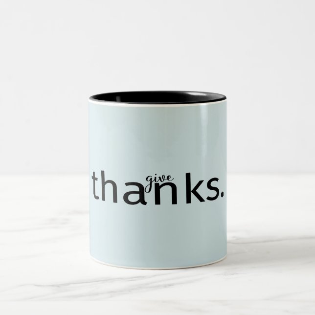 Give Thanks Typography | Mug (Center)