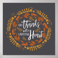 Give Thanks with a Grateful Heart Art Print