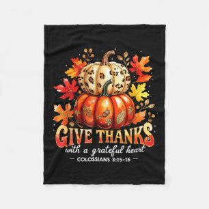 Give Thanks With A Grateful Heart Bible Verse Pump Fleece Blanket