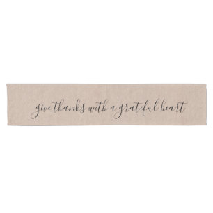 Give thanks with a grateful heart Thanksgiving  Short Table Runner