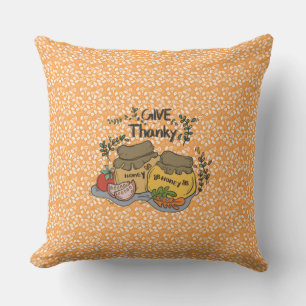 "Give Thanky'" Turkey and Harvest Cushion