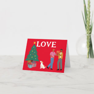 GIVE THE GIFT OF LOVE  MR AND MR CHRISTMAS CARD 