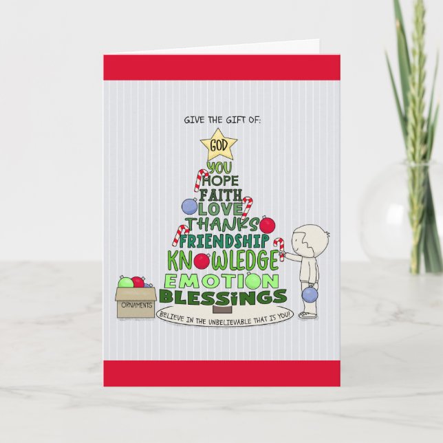 Give the Gift of: Word Tree  Card (Front)