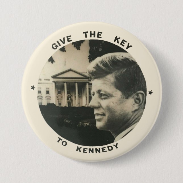 Give the Key to Kennedy 7.5 Cm Round Badge (Front)