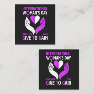 Give to Gain Happy Women's Day Enclosure Card