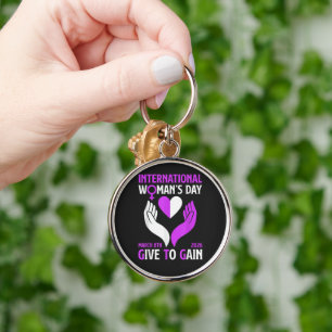 Give to Gain Happy Women's Day Key Ring
