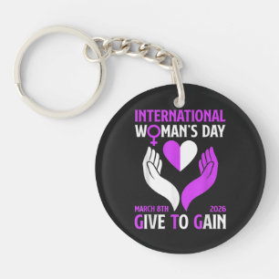 Give to Gain Happy Women's Day Key Ring