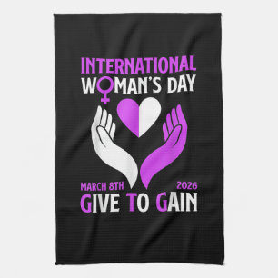 Give to Gain Happy Women's Day Tea Towel