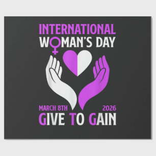 Give to Gain Happy Women's Day Wrapping Paper