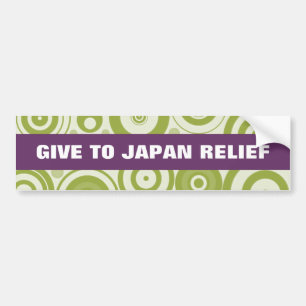 GIVE TO JAPAN RELIEF SEISMIC WAVES BUMPER STICKER
