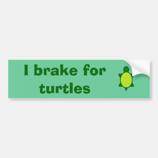 Give turtles a brake! bumper sticker