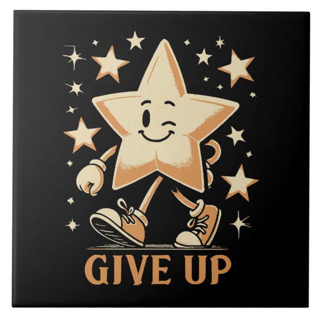 Give Up Ceramic Tile (Front)
