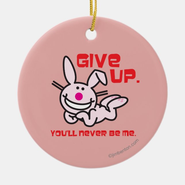 Give Up Ceramic Tree Decoration (Front)