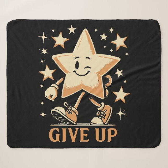 Give Up Sherpa Blanket (Front (Horizontal))