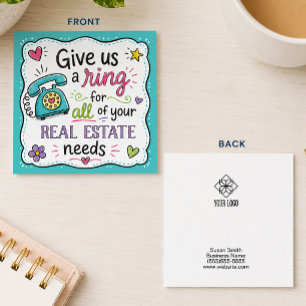 Give Us a Ring Pop By Real Estate Card