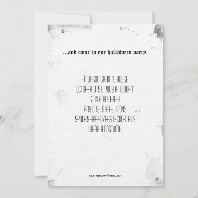 Give us a sign of your presence Halloween Invitation (Front)