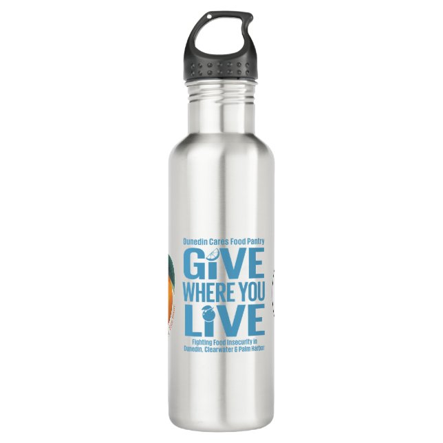 Give Where You Live 710 Ml Water Bottle (Front)