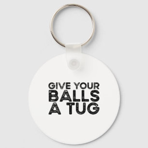 Give Your A Tug Trash Talk Funny Men's Hockey Key Ring