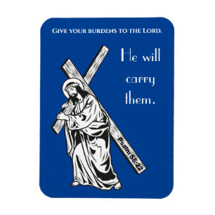 Give Your Burdens to the Lord Bible Verse Magnet