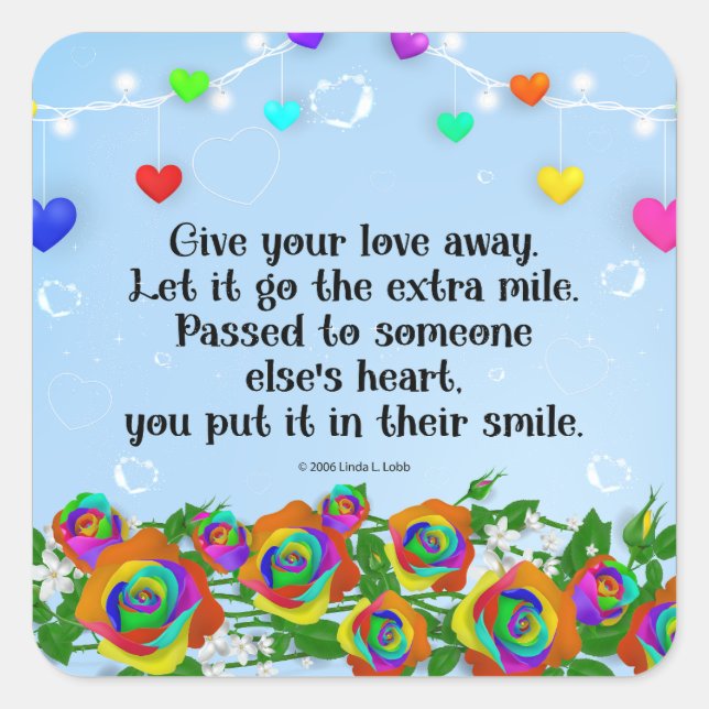 Give your love away stickers (Front)