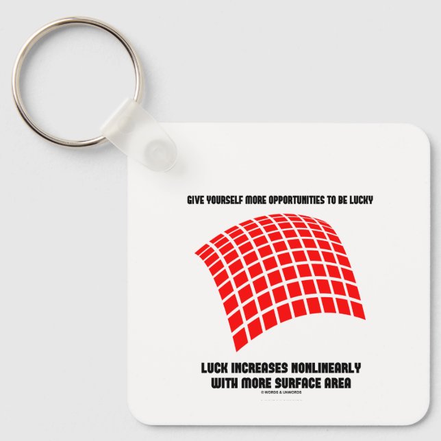 Give Yourself Opportunities Luck Surface Area Math Key Ring (Front)