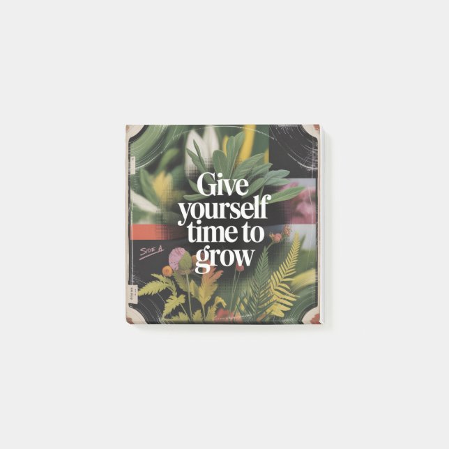 Give Yourself Time To Grow Post-it Notes (Front)
