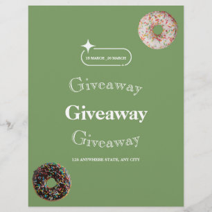 Giveaway Flyer, Social Media Giveaway Poster Flyer