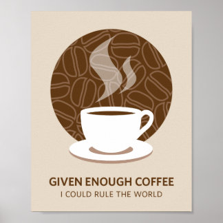 Given Enough Coffee Art Poster Print