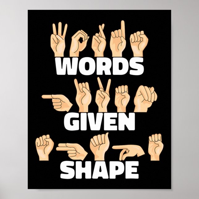 Given Shape Asl American Sign Language  (Front)