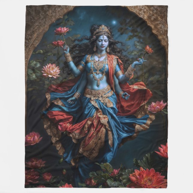 Giver of blessings Divine Kali Fleece Blanket (Front)