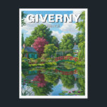 Giverny France Travel Postcard<br><div class="desc">Giverny is a charming village in northern France, best known as the home of the iconic Impressionist painter Claude Monet. Nestled along the River Seine in the Normandy region, Giverny draws visitors from around the world to see the Monet House and Gardens, where the artist lived and worked for over...</div>