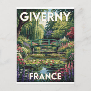 Giverny Monet Garden France Flowering Water Scene Postcard